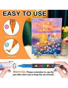 Juego de 72 Marcadores Acrílicos Multicolor AcrylicAura 2
