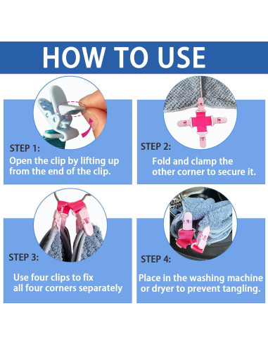 Paquete de 2 Clips para Sábanas Josuyofo - Reduce Enredos y Arrugas