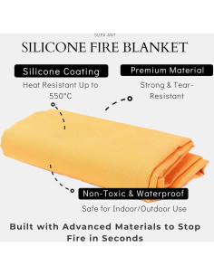 Manta de Fuego de Silicona Supa Ant 101.6cm 2pk Alta Visibilidad 2
