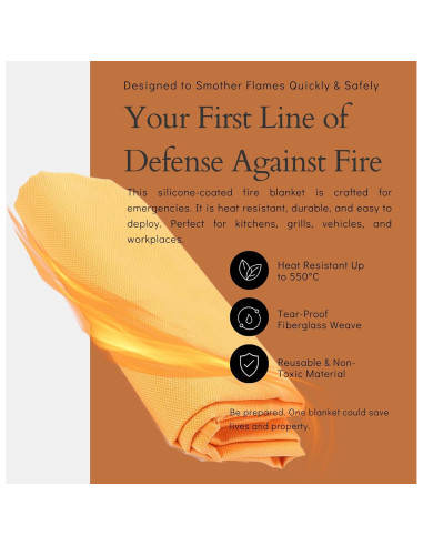 Manta de Fuego de Silicona Supa Ant 101.6cm 2pk Alta Visibilidad