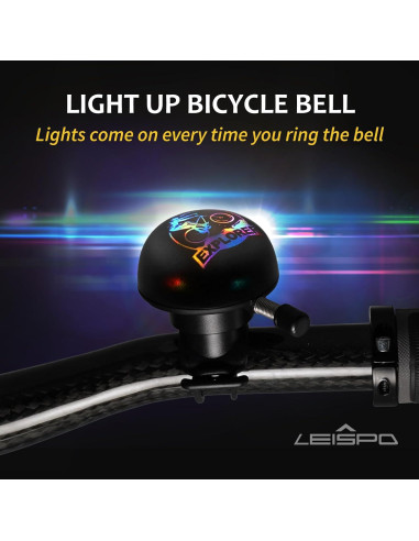 Campana de Bicicleta Eléctrica LEISPO con 5 Sonidos 100dB
