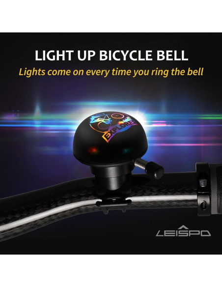 Campana de Bicicleta Eléctrica LEISPO con 5 Sonidos 100dB