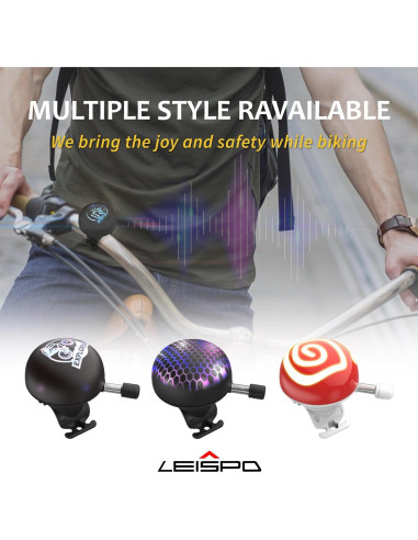 Campana de Bicicleta Eléctrica LEISPO con 5 Sonidos 100dB