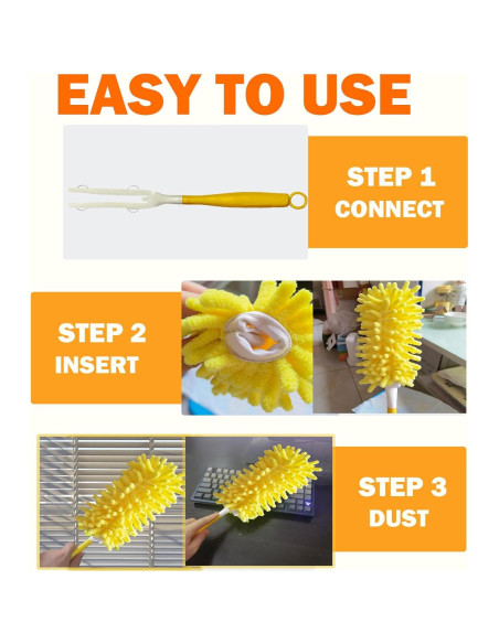 Duster Reutilizable SoliFairy 4 Recambios + Mango Amarillo