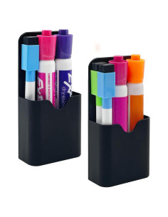 Soporte Magnético para Marcadores VieFantaisie - 2 Piezas Negro