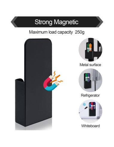 Soporte Magnético para Marcadores VieFantaisie - 2 Piezas Negro