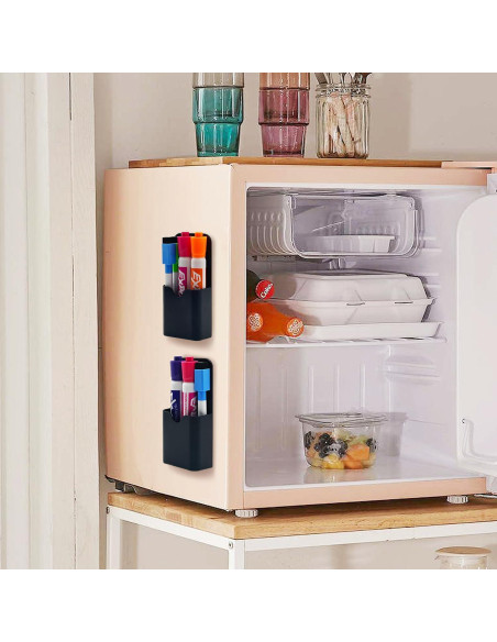 Soporte Magnético para Marcadores VieFantaisie - 2 Piezas Negro