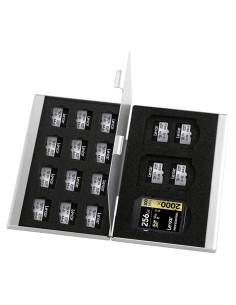 Funda de Aluminio para Tarjetas SD Chestele, 21 Ranuras