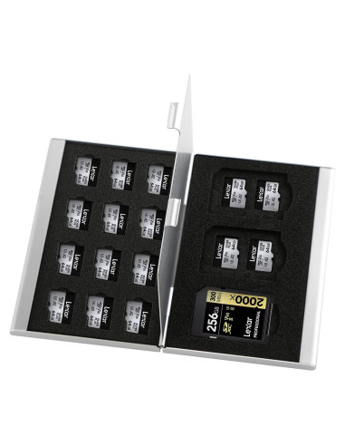 Funda de Aluminio para Tarjetas SD Chestele, 21 Ranuras