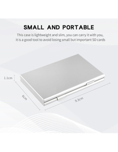 Funda de Aluminio para Tarjetas SD Chestele, 21 Ranuras