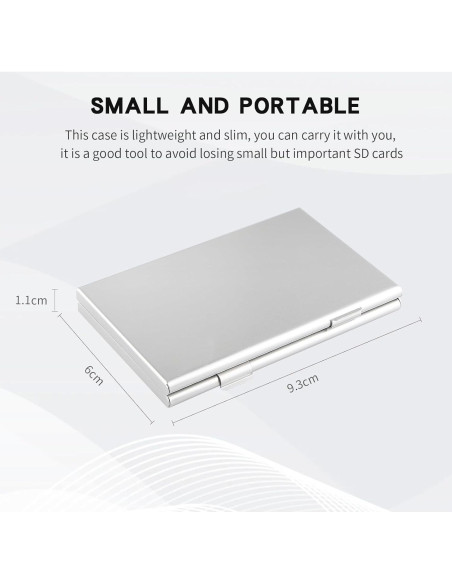Funda de Aluminio para Tarjetas SD Chestele, 21 Ranuras