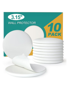 Paquete de 10 topes de puerta NETANY de silicona blanca 8 cm