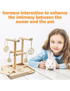 Juguete de Forrajeo para Conejillos de Indias PINVNBY 17.5x13.5cm 2