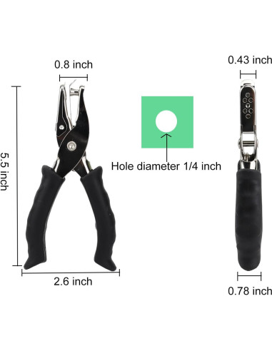 Perforadora de Papel Aacehlh 1 Agujero 0.64 cm con Agarre Suave