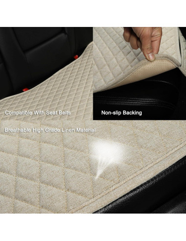 Cubiertas de Asiento de Coche West Llama Lino Beige Universal