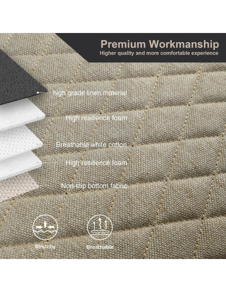 Cubiertas de Asiento de Coche West Llama Lino Beige Universal