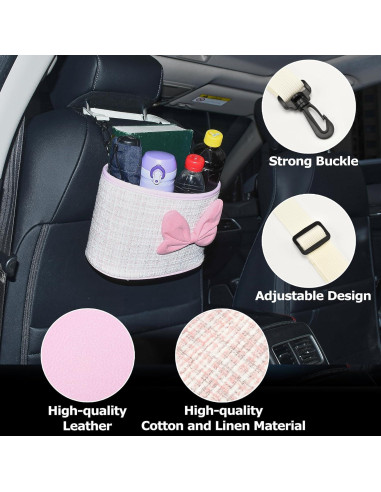 Organizador de Espalda de Asiento de Coche AuMoHall Rosa