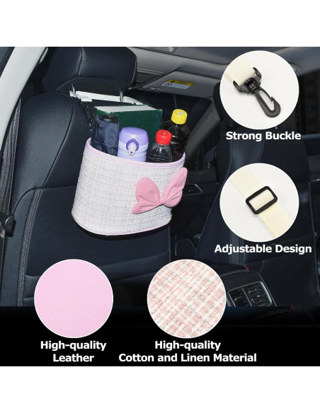 Organizador de Espalda de Asiento de Coche AuMoHall Rosa