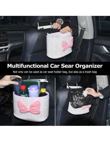 Organizador de Espalda de Asiento de Coche AuMoHall Rosa