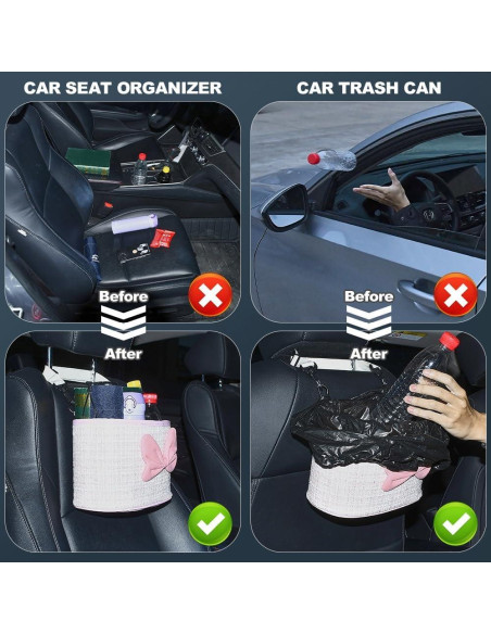 Organizador de Espalda de Asiento de Coche AuMoHall Rosa