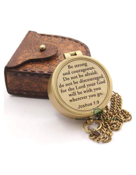 Brújula de Latón Sólido con Funda de Cuero - ROORKEE