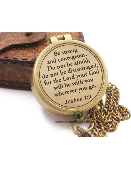 Brújula de Latón Sólido con Funda de Cuero - ROORKEE