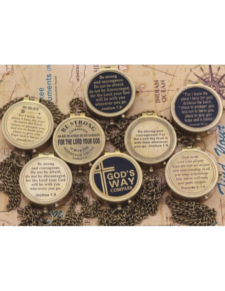 Brújula de Latón Sólido con Funda de Cuero - ROORKEE