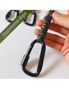 Clip de Llavero Paracord Jaymokes con Mosquetón Verde 2