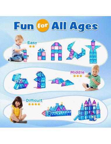 Azulejos Magnéticos de Castillo de Hielo BENOKER 58 PCS