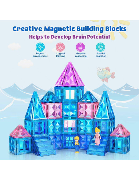 Azulejos Magnéticos de Castillo de Hielo BENOKER 58 PCS