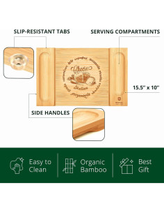 Tabla de Charcutería Royal Craft Wood 45.7x30.5cm Bambú 2