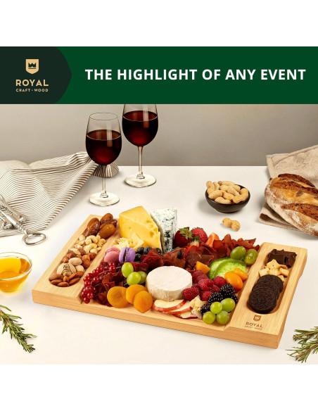 Tabla de Charcutería Royal Craft Wood 45.7x30.5cm Bambú