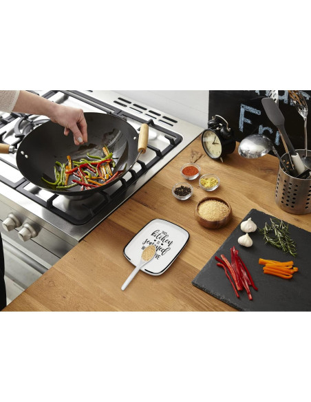 Soporte de Cuchara de Cerámica Hvukeke con Diseño Divertido