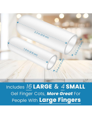 20 Fundas de Dedos de Silicona Happiby - Grandes y Pequeñas