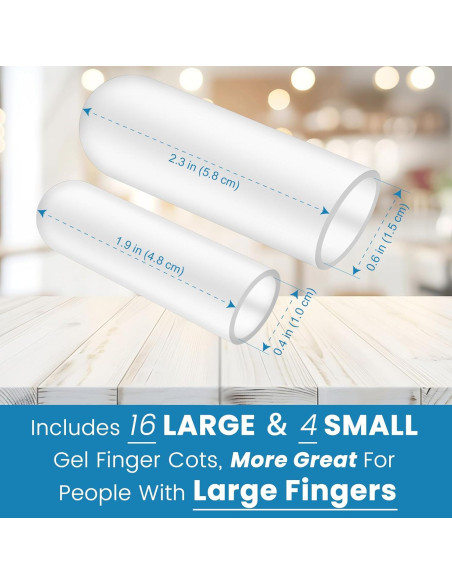 20 Fundas de Dedos de Silicona Happiby - Grandes y Pequeñas