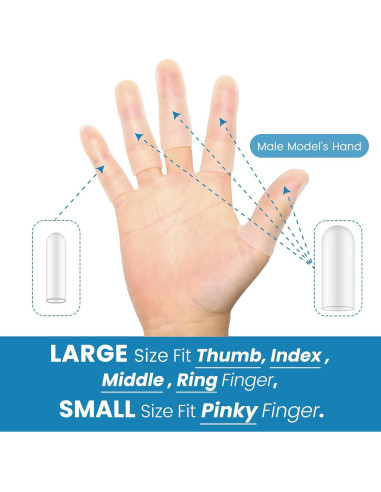 20 Fundas de Dedos de Silicona Happiby - Grandes y Pequeñas