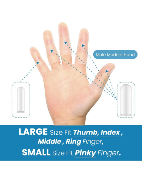 20 Fundas de Dedos de Silicona Happiby - Grandes y Pequeñas