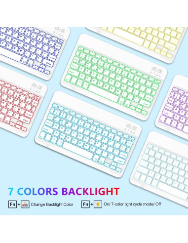 Funda Teclado Samsung Galaxy Tab A9 Plus 11" 2023 Retroiluminada