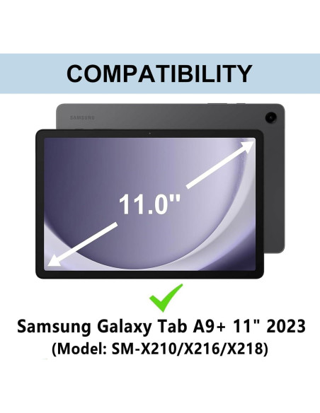 Funda Teclado Samsung Galaxy Tab A9 Plus 11" 2023 Retroiluminada