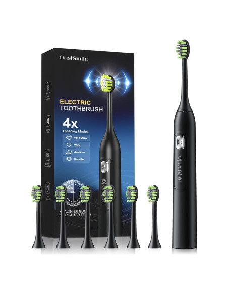 Cepillo de Dientes Eléctrico OasiSmile Sonic 42000 VPM 6 Cabezas