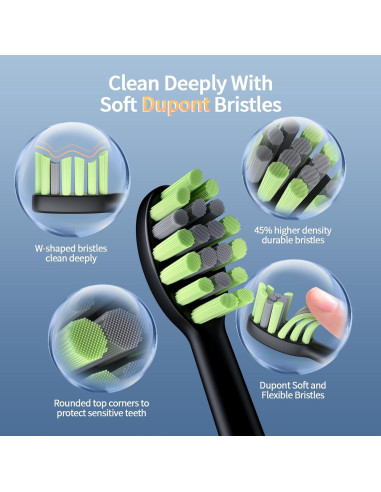 Cepillo de Dientes Eléctrico OasiSmile Sonic 42000 VPM 6 Cabezas