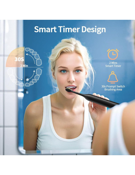 Cepillo de Dientes Eléctrico OasiSmile Sonic 42000 VPM 6 Cabezas