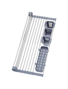 Estante de Secado de Platos Plegable BBXTYLY 57.9cm Acero Inoxidable