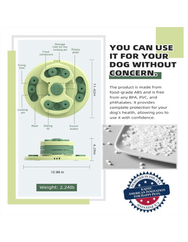 Juguete de Rompecabezas para Perros KADTC 3 Niveles Estimulante