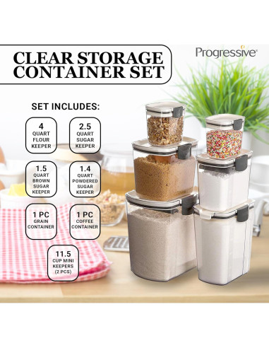 Set de 8 Contenedores Herméticos ProKeeper Progressive