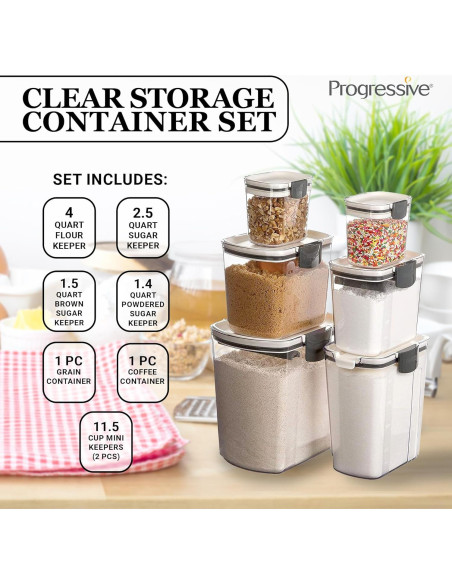 Set de 8 Contenedores Herméticos ProKeeper Progressive