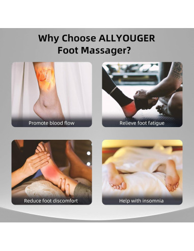 Masajeador de pies Shiatsu ALLYOUGER AYG-511 con calor y vibración