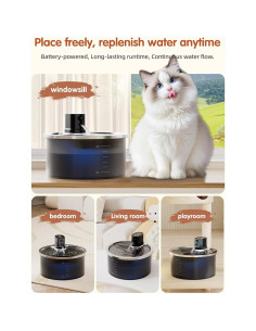 Fuente de Agua Inalámbrica Acero Inoxidable Jzla Pro 3.2L 2