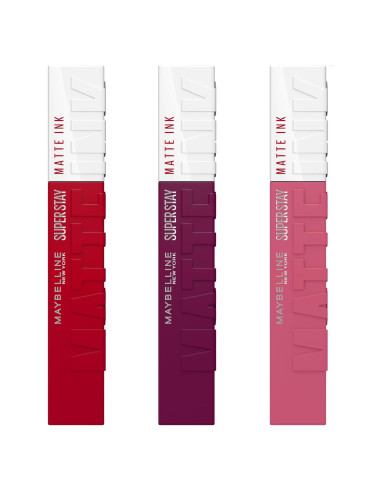 Kit de Pintalabios Mate Maybelline NY 3-Pack Larga Duración