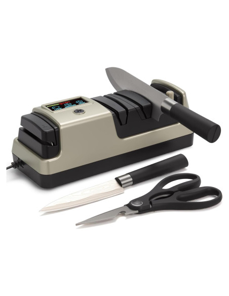 Afilador de Cuchillos Eléctrico 5 en 1 Ceelpeopar Rubio Claro